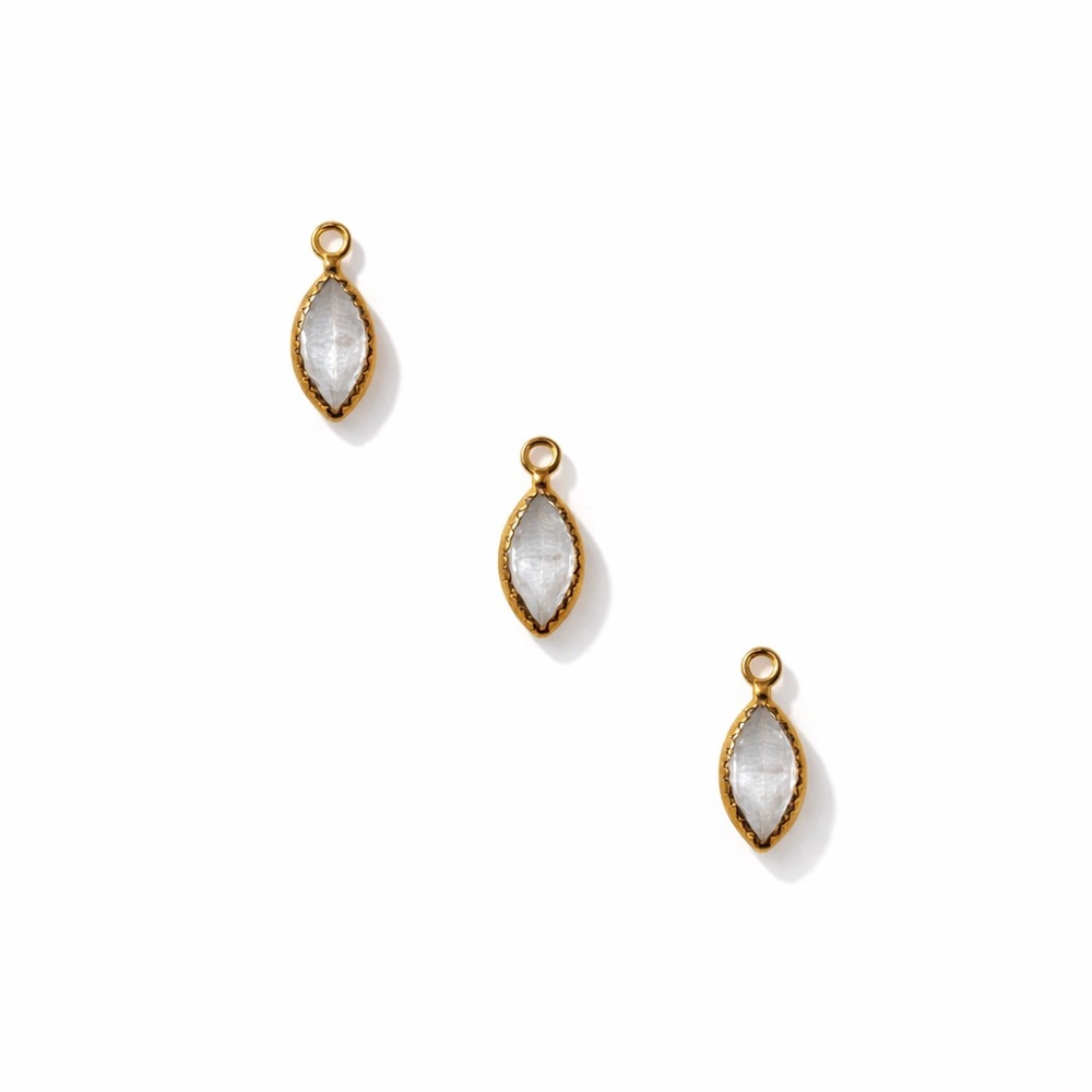 Marquise Crystal Charm | Gold | Stainless Steel